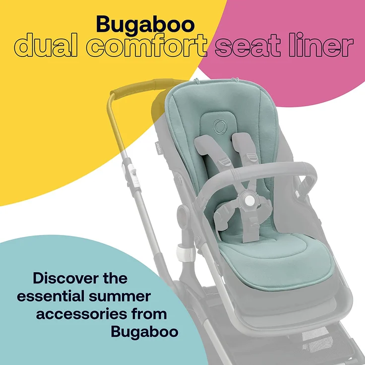 Bugaboo Doppel-Komfort wendbare Sitzauflage Tannengrün – Bild 3
