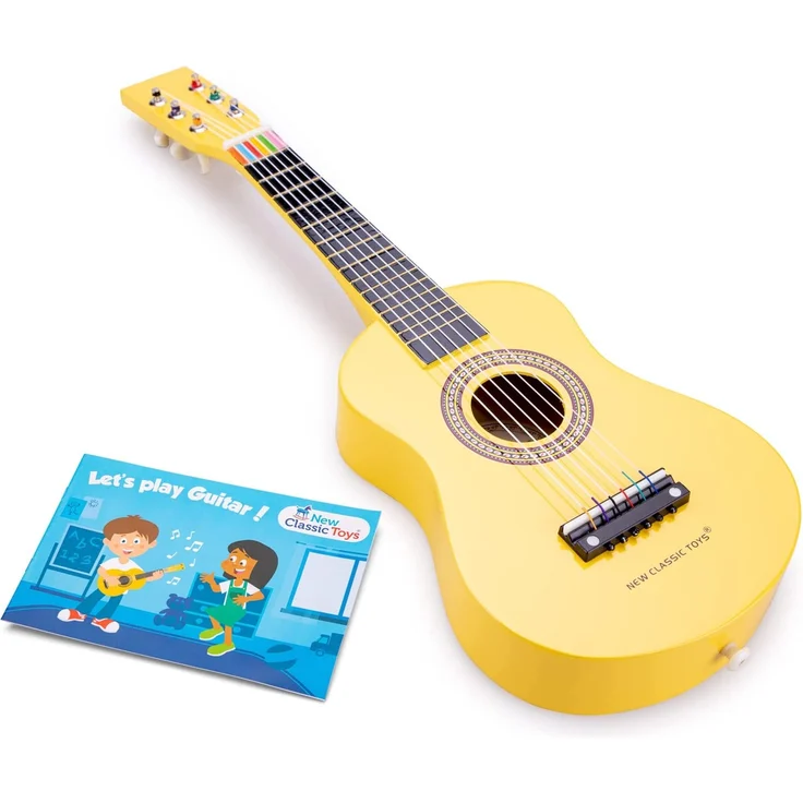 New Classic Toys - 10343 - Musikinstrument - Spielzeug Holzgitarre - Gelb – Bild 1