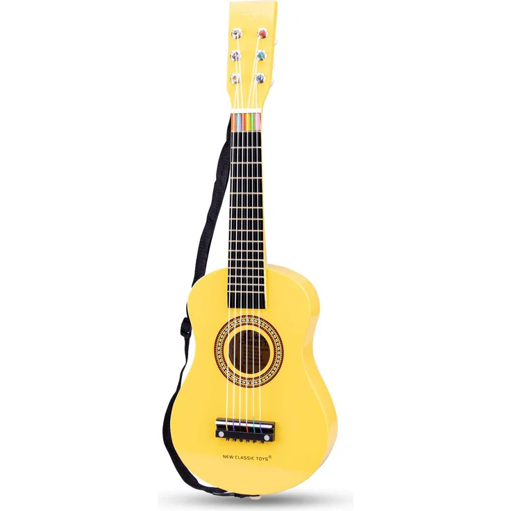 New Classic Toys - 10343 - Musikinstrument - Spielzeug Holzgitarre - Gelb – Bild 2