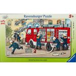 Ravensburger Puzzle - Rahmenpuzzle - Mein Feuerwehrauto, 15 Teile