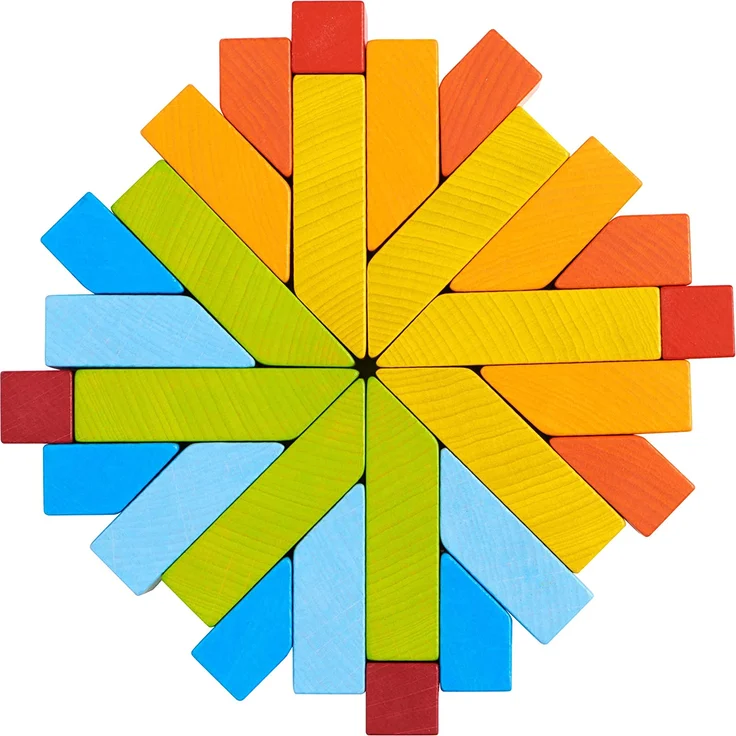 HABA 304854 - 3D-Legespiel Creative Stones, kreatives Legen, Bauen und Spielen mit bunten Regenbogenfarben, Holzspielzeug ab 2 Jahren – Bild 6