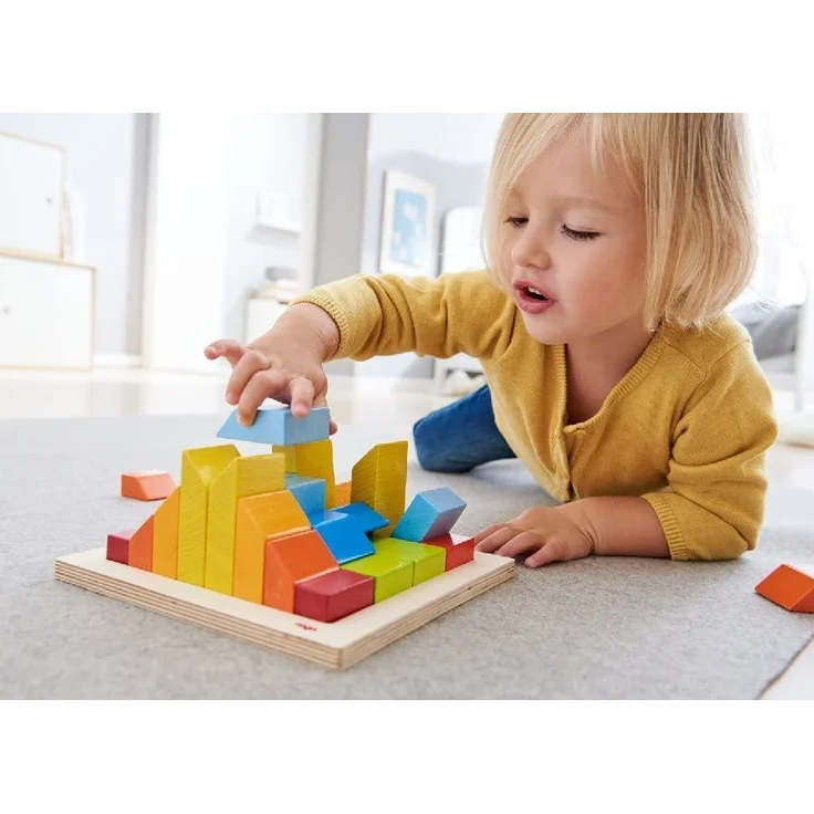 HABA 304854 - 3D-Legespiel Creative Stones, kreatives Legen, Bauen und Spielen mit bunten Regenbogenfarben, Holzspielzeug ab 2 Jahren – Bild 10