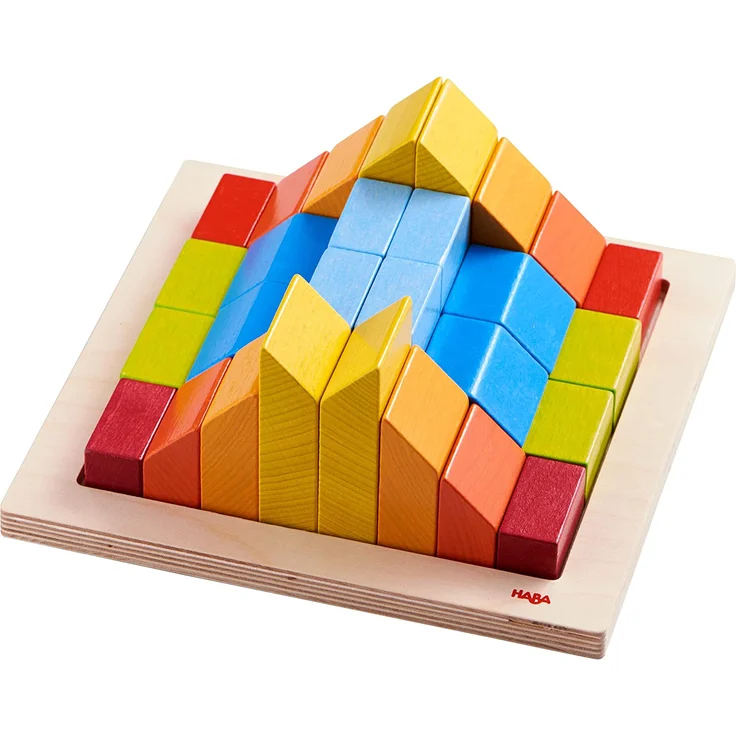 HABA 304854 - 3D-Legespiel Creative Stones, kreatives Legen, Bauen und Spielen mit bunten Regenbogenfarben, Holzspielzeug ab 2 Jahren – Bild 1