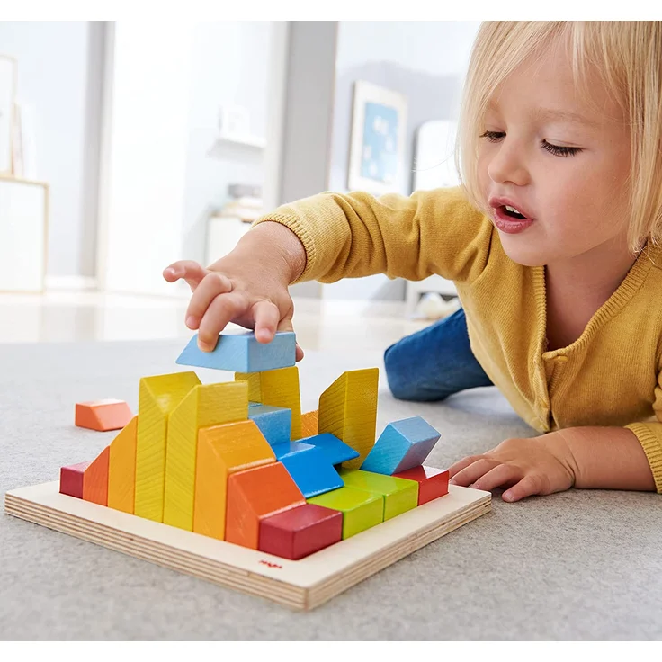 HABA 304854 - 3D-Legespiel Creative Stones, kreatives Legen, Bauen und Spielen mit bunten Regenbogenfarben, Holzspielzeug ab 2 Jahren – Bild 9