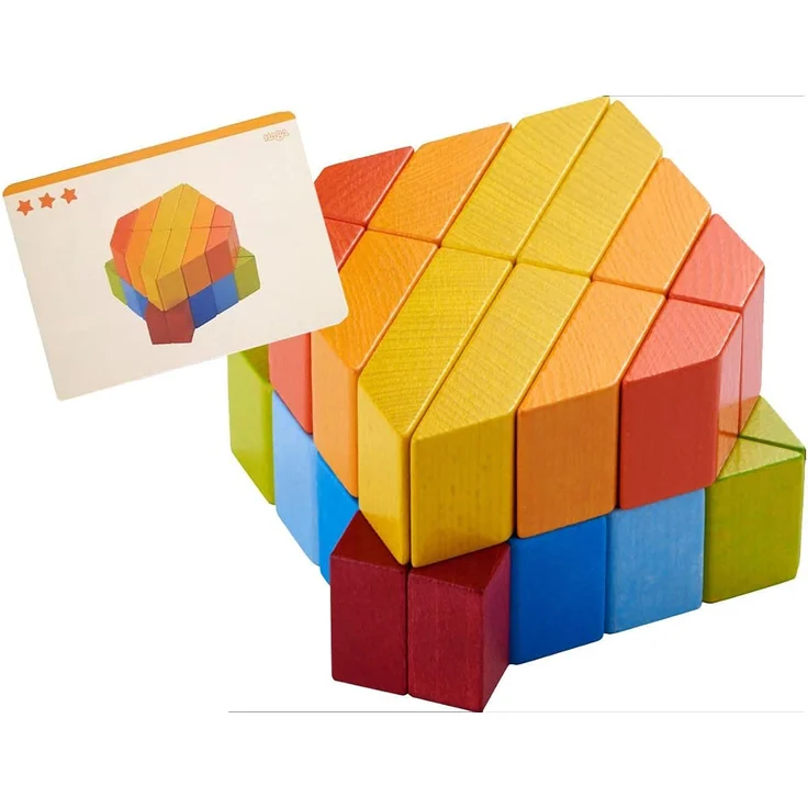 HABA 304854 - 3D-Legespiel Creative Stones, kreatives Legen, Bauen und Spielen mit bunten Regenbogenfarben, Holzspielzeug ab 2 Jahren – Bild 5