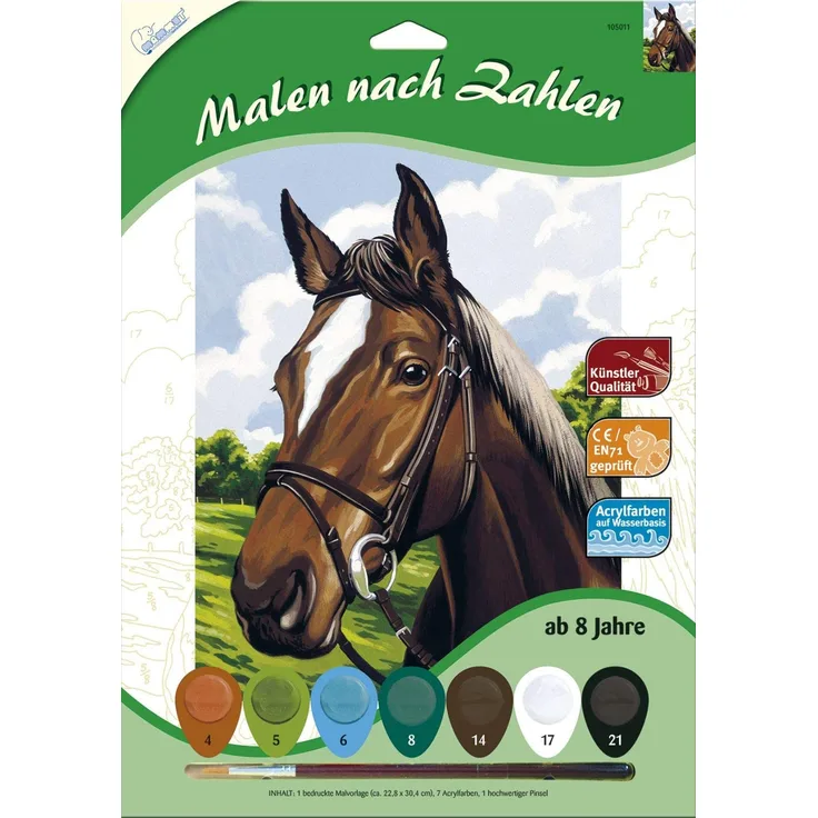 Malen nach Zahlen: Pferdekopf