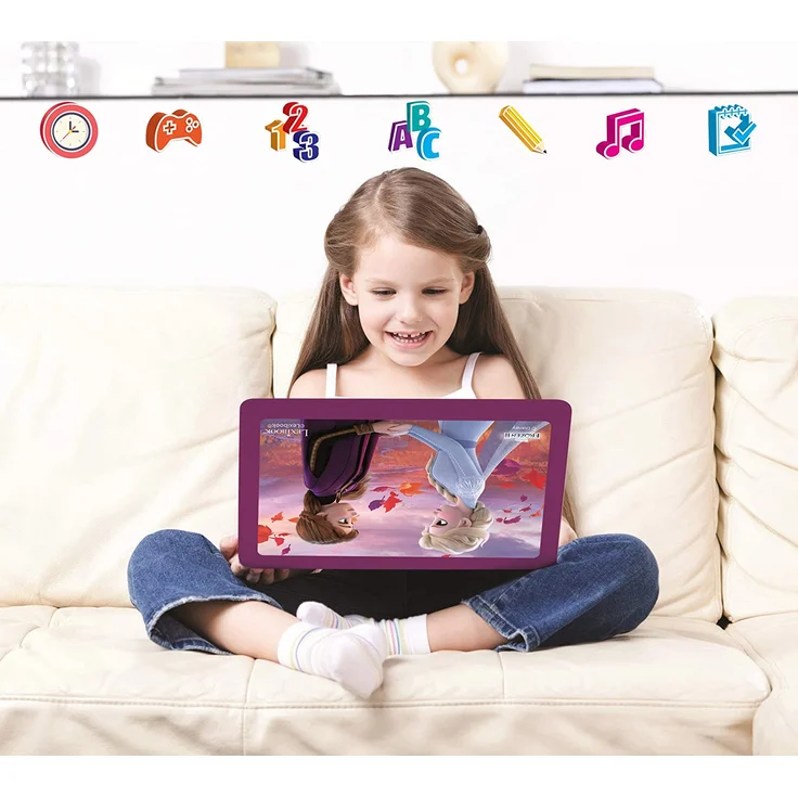 Lexibook JC598FZi3 Disney Frozen 2-Zweisprachiger Laptop für Bildungszwecke Englisch und Deutsch, 124 Aktivitäten, Mathematik, Logik, Musik, Uhr, Spiele-Spielzeug für Mädchen – Bild 7
