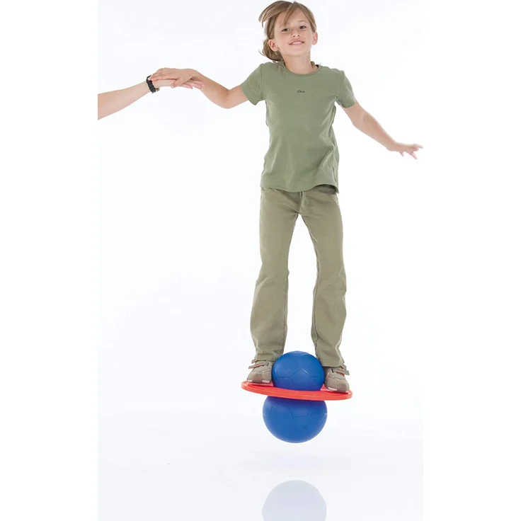 TOGU Hüpfball Moonhopper blau/rot, bis 45 kg belastbar – Bild 3