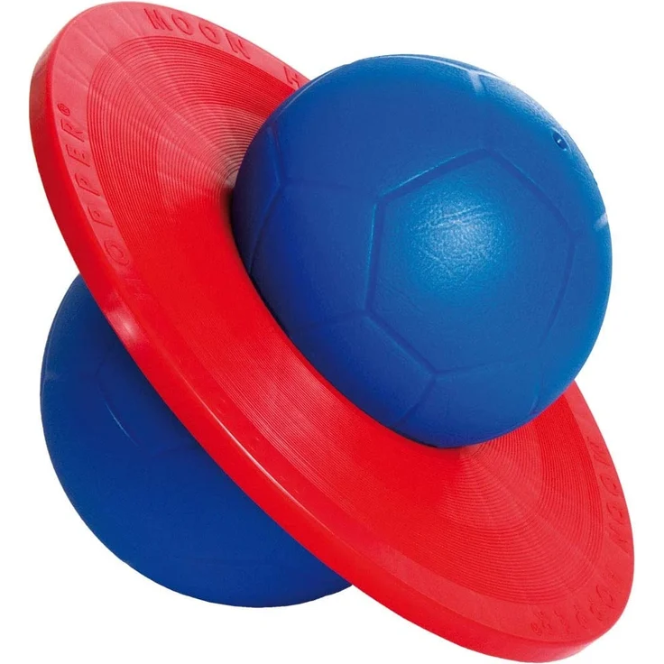 TOGU Hüpfball Moonhopper blau/rot, bis 45 kg belastbar – Bild 1