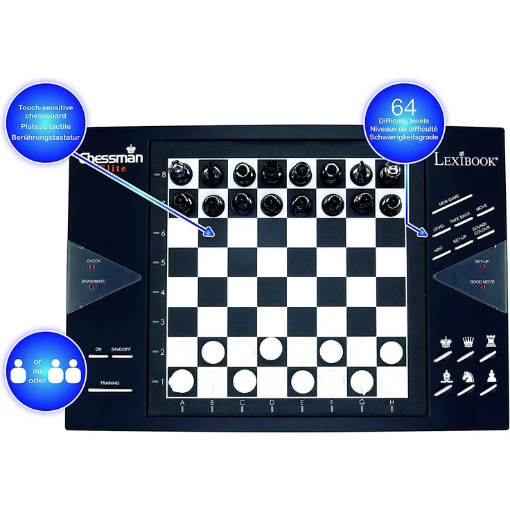 Lexibook CG1300 - Elektronisches Schachspiel mit sensitivem Spielbrett – Bild 2