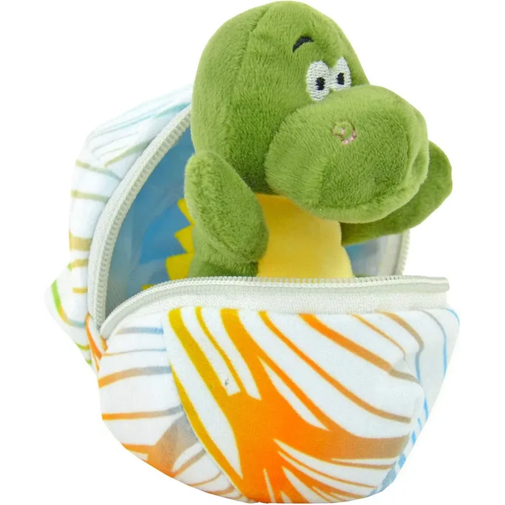 Kögler 75763 - Daniel, Mini Dino aus Plüsch im Ei, ca. 13 cm groß, kleines Plüschtier zum Kuscheln und Liebhaben, als kleines Geschenk für Kinder, Jungen und Mädchen