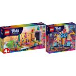 LEGO® Trolls 2er Set: 41253 Floßabenteuer in Einsamshausen + 41254 Volcano Rock City Konzert