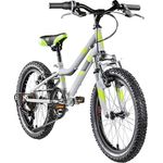 Galano GA20 Kinderfahrrad 18 Zoll 115 - 130 cm Mädchen Jungen Fahrrad ab 5 Jahre Mountainbike 7 Gänge MTB Hardtail Kinder Fahrrad grau/grün, 22 cm