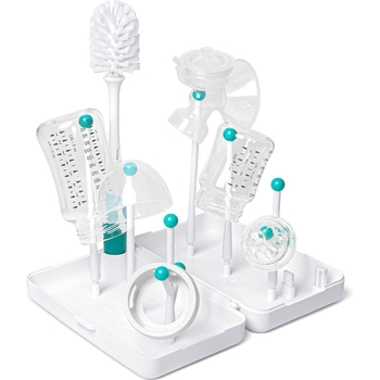 Produktbild von Termichy Babyflaschen-Trockenständer – BPA-frei, Mit Tropfschale, Für Flaschen & Schnuller (grau)