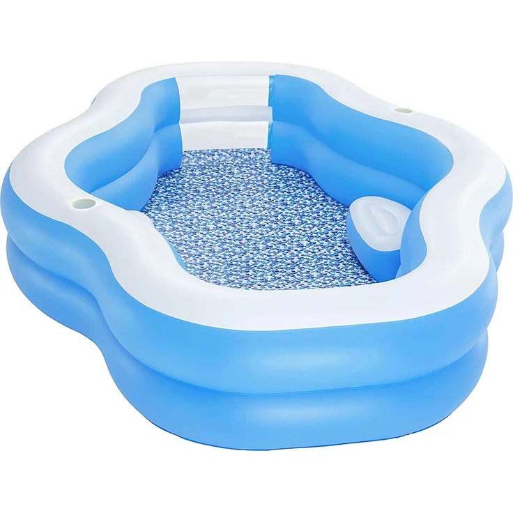 Bestway Planschbecken Splashview 270x198x51 cm Blau und Weiß – Bild 11