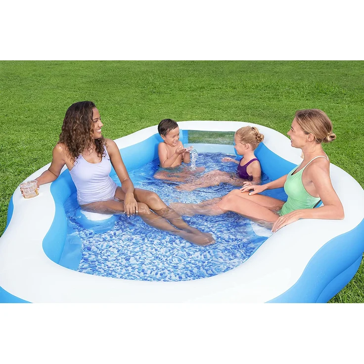 Bestway Planschbecken Splashview 270x198x51 cm Blau und Weiß – Bild 23