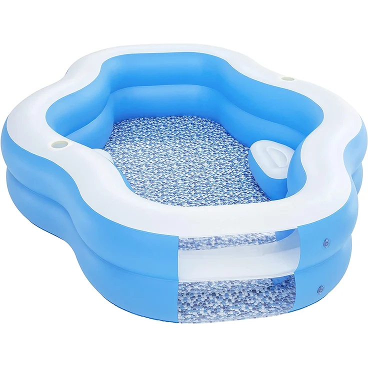 Bestway Planschbecken Splashview 270x198x51 cm Blau und Weiß – Bild 9