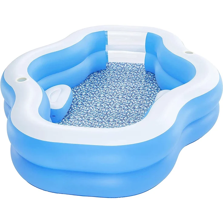 Bestway Planschbecken Splashview 270x198x51 cm Blau und Weiß – Bild 10