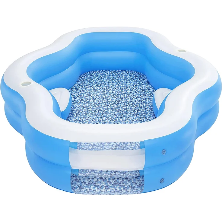 Bestway Planschbecken Splashview 270x198x51 cm Blau und Weiß – Bild 7