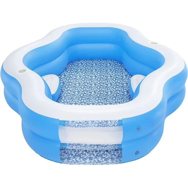 Bestway Planschbecken Splashview 270x198x51 cm Blau und Weiß – Bild 1