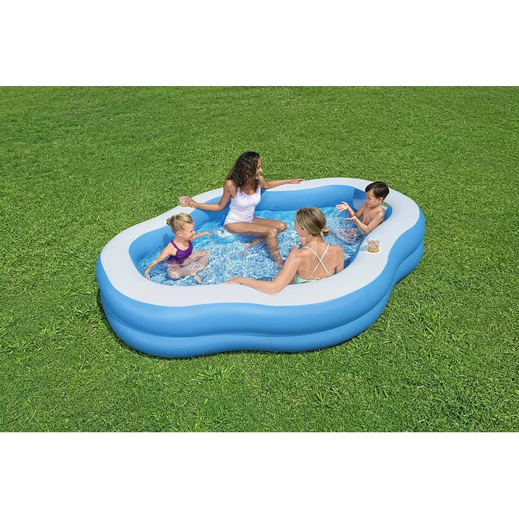 Bestway Planschbecken Splashview 270x198x51 cm Blau und Weiß – Bild 18