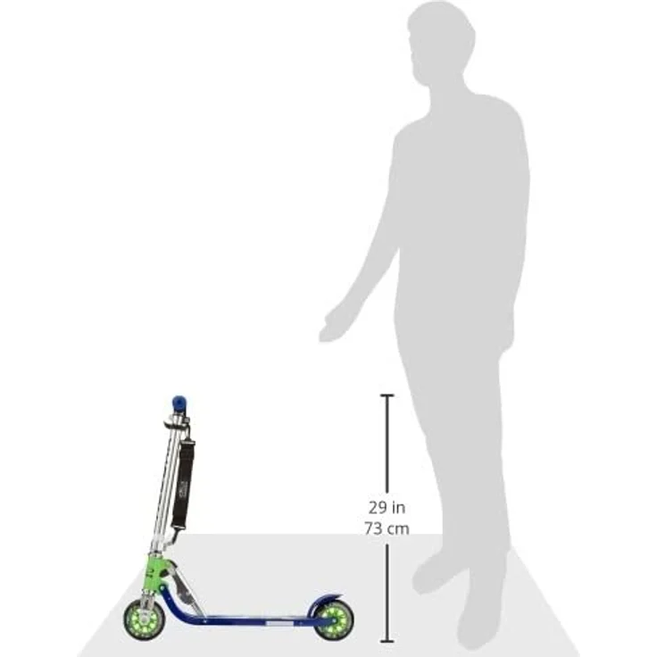 HUDORA Big Wheel Scooter 125 mm, Kinder Scooter - Kinder Roller, blau/grün, 14753 – Bild 4