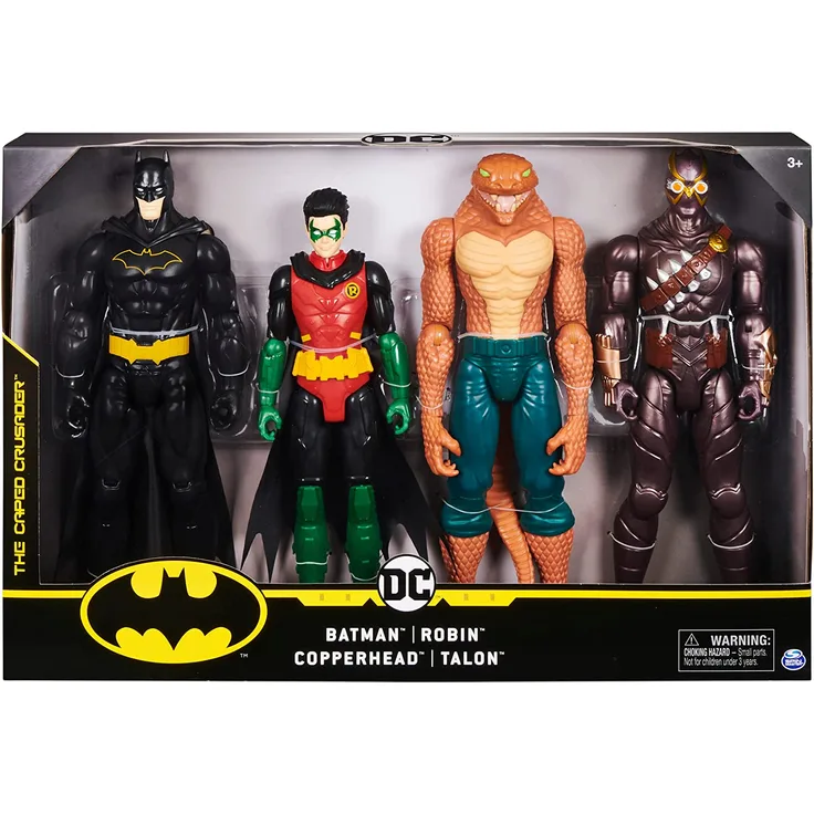 Batman 30cm Actionfiguren-4er Set bestehend aus Batman, Robin, Copperhead und Talon