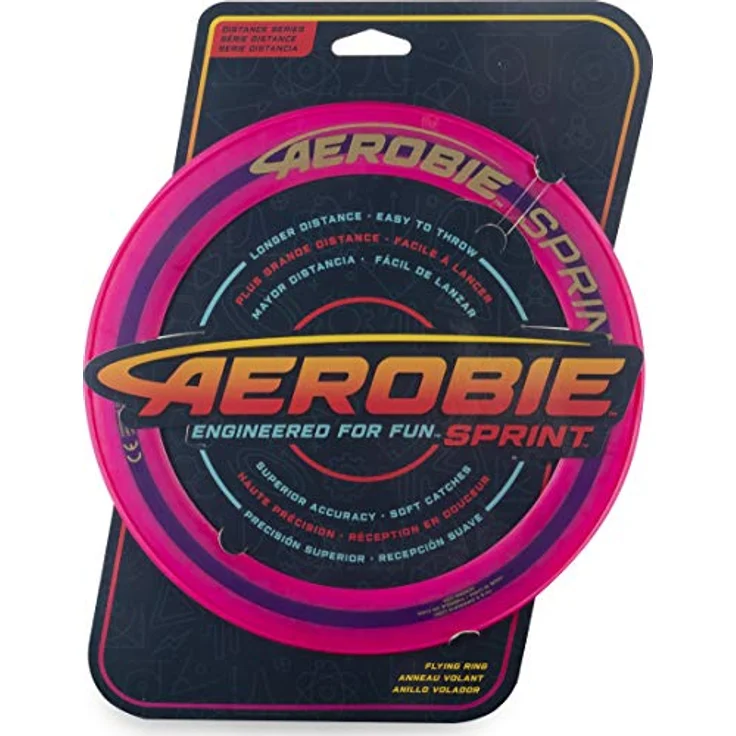 Aerobie 6046391 - Sprint Flying Ring Wurfring mit Durchmesser 25,4 cm, farblich sortiert – Bild 1