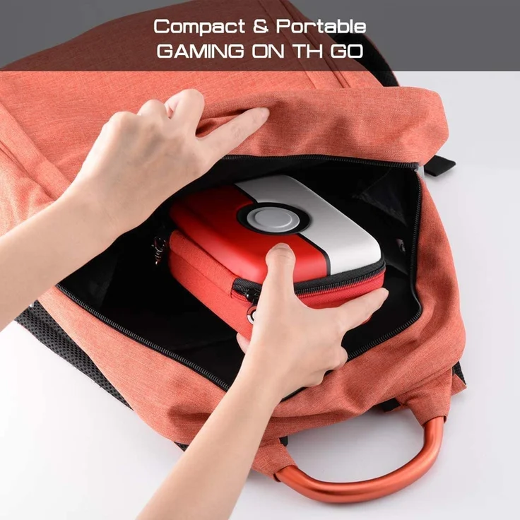 JoyHood Sammelkarten-Aufbewahrungsboxen für TCG Karten, 400+ Karten Tragen Tasche, Spielkarten Box (Rot Pokeball) – Bild 5