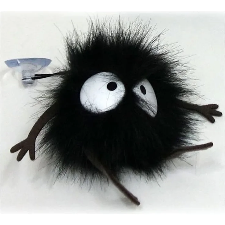 Studio Ghibli Chihiros Reise Plüsch- Rußmännchen mit Saugnapf Farbe: schwarz. Material: 100% Polyester, Hersteller Sun Arrow.
