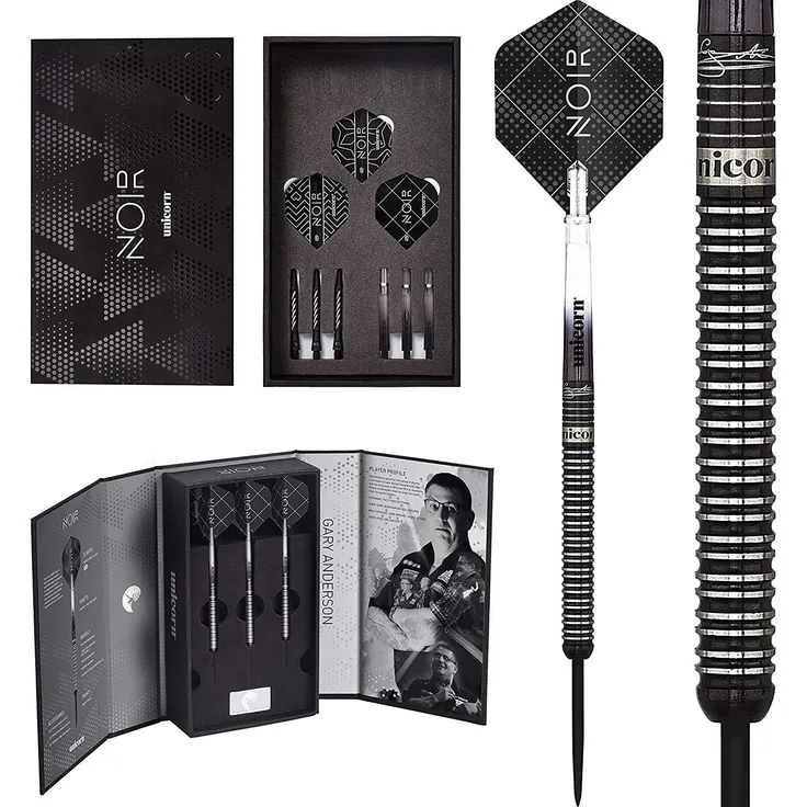 Dartpfeile Schwarz Noir Gary Anderson 90% Gewicht 27