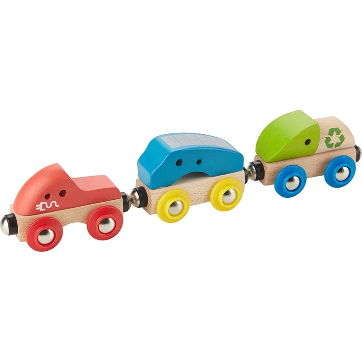 Eisenbahn Eisenbahnwagen Holz eco 22,7 cm 3-teilig