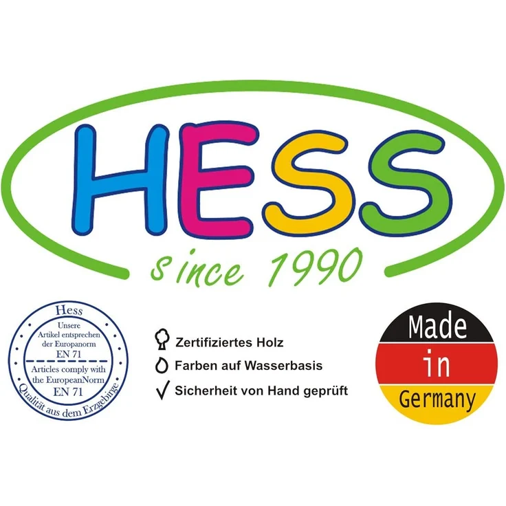 Hess Holzspielzeug 13379 - Babyspielgerät aus Holz, Waldtiere, ca. 62 x 55 x 50 cm – Bild 3