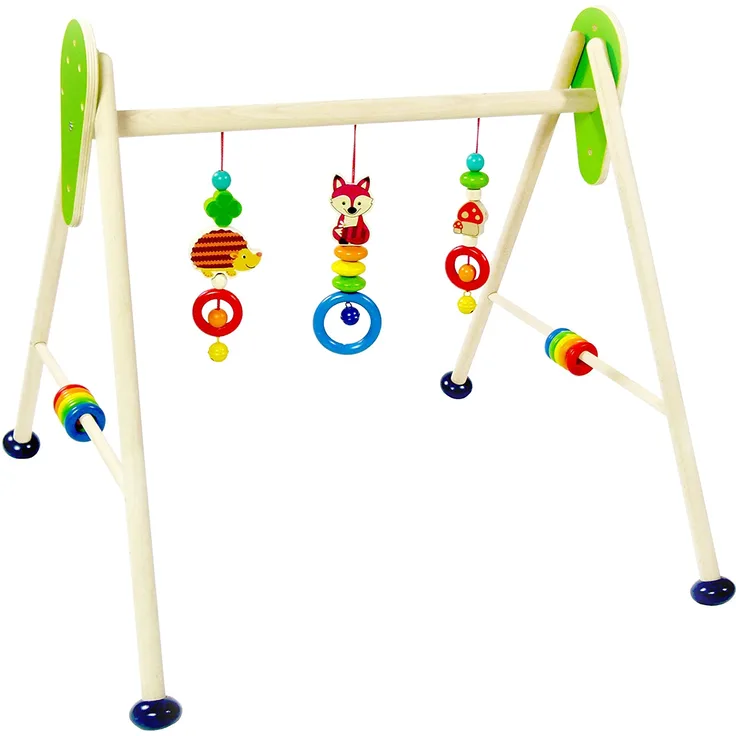 Hess Holzspielzeug 13379 - Babyspielgerät aus Holz, Waldtiere, ca. 62 x 55 x 50 cm