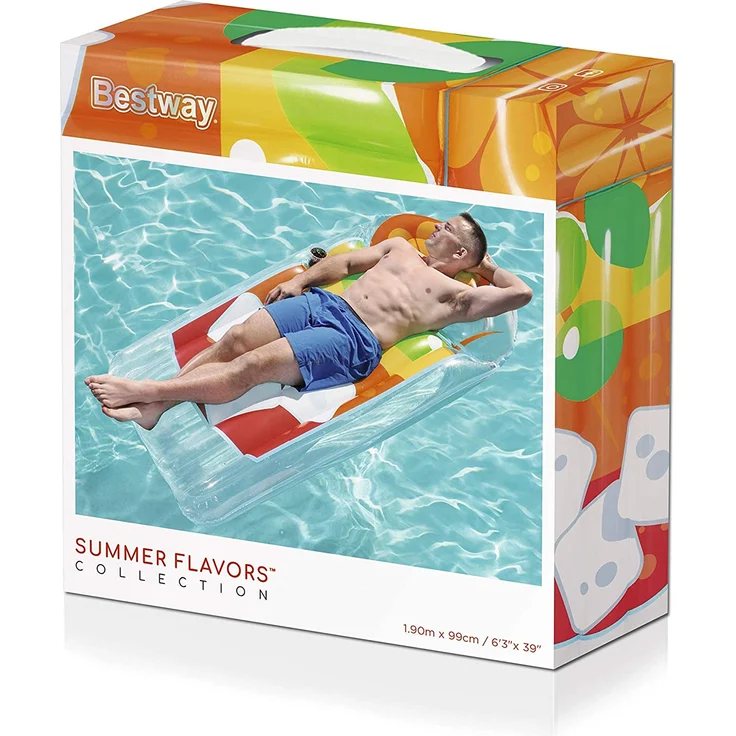 Bestway Luftmatratze Tropical Beverage Lounge, 190 x 99 cm, sortiert – Bild 4