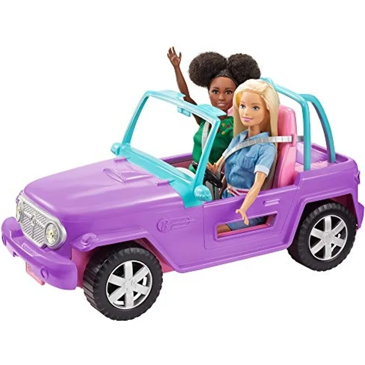 Barbie GMT46 - Beach Jeep in lila, Fahrzeug mit Platz für 2 Puppen, Puppenzubehör, Spielzeug ab 3 Jahren - Preisvergleich