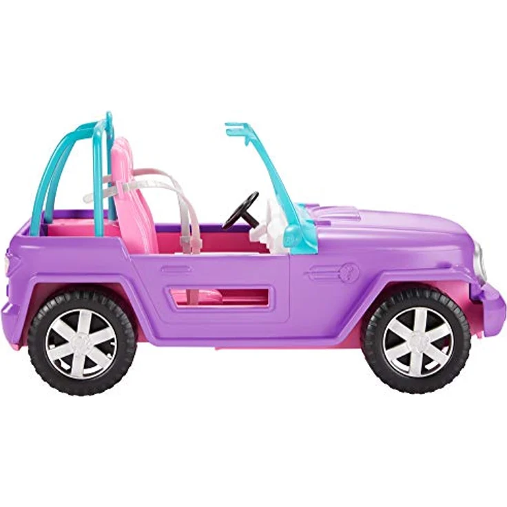Barbie GMT46 - Beach Jeep in lila, Fahrzeug mit Platz für 2 Puppen, Puppenzubehör, Spielzeug ab 3 Jahren - Preisvergleich – Bild 6