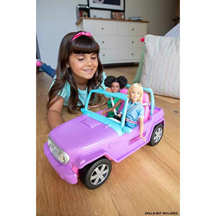 Barbie GMT46 - Beach Jeep in lila, Fahrzeug mit Platz für 2 Puppen, Puppenzubehör, Spielzeug ab 3 Jahren - Preisvergleich – Bild 2