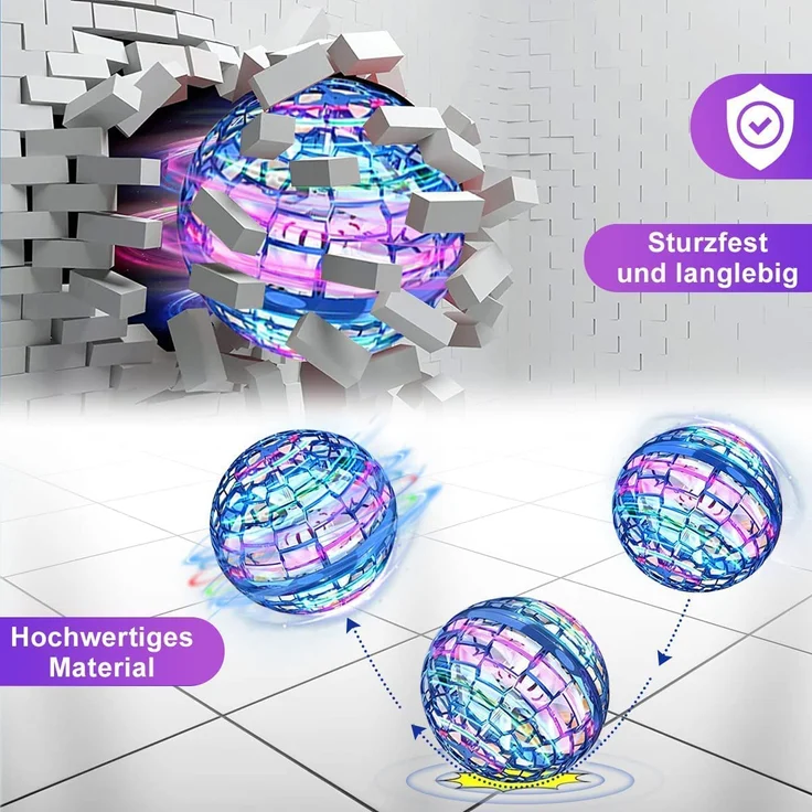 Hover Fliegender Ball,Magic Spinner Ball RGB Licht Flying Ball, Hover Ball Mini Drohne Für Kinder Fliegendes Spielzeug, Flying Orb Hoverball Nova Geschenke Für Jungen Mädchen Indoor Outdoor Pro (Blua) – Bild 5