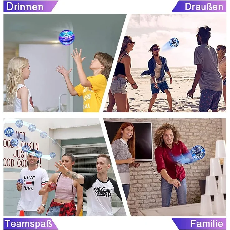 Hover Fliegender Ball,Magic Spinner Ball RGB Licht Flying Ball, Hover Ball Mini Drohne Für Kinder Fliegendes Spielzeug, Flying Orb Hoverball Nova Geschenke Für Jungen Mädchen Indoor Outdoor Pro (Blua) – Bild 6
