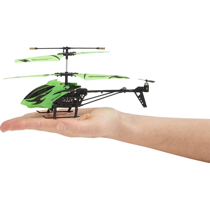 Revell Control 23940 RC Helicopter Glowee 2.0, 2.4GHz, einfach zu fliegen, Gyro, LED-Glow-in-the-Dark Effekte, Akku, ferngesteuerter Hubschrauber, grün, 25cm – Bild 7
