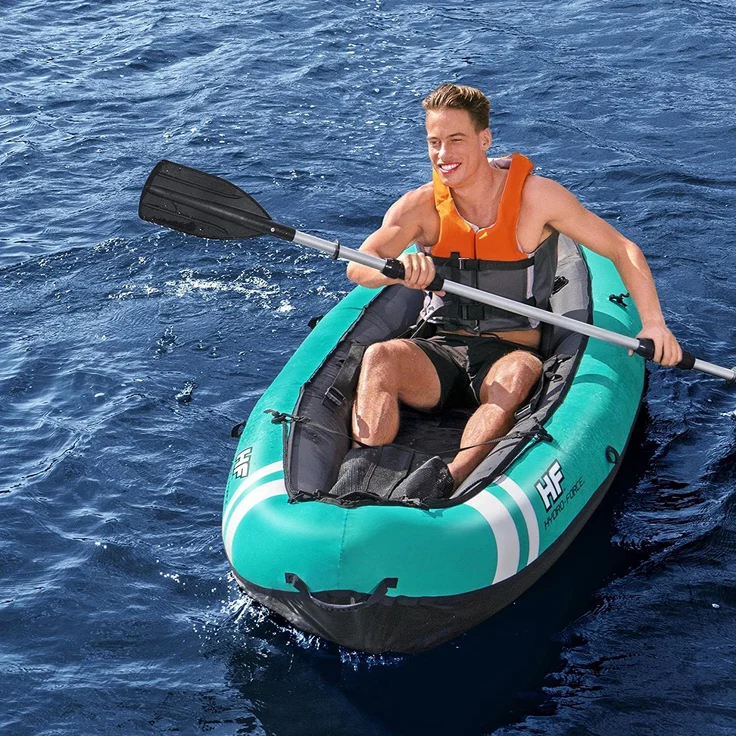 Bestway Hydro-Force 'Ventura', Kajak-Set, für 1 Person, max. Tragkraft, 130 kg, 280 x 86 x 40 cm (LxBxH), türkis – Bild 13