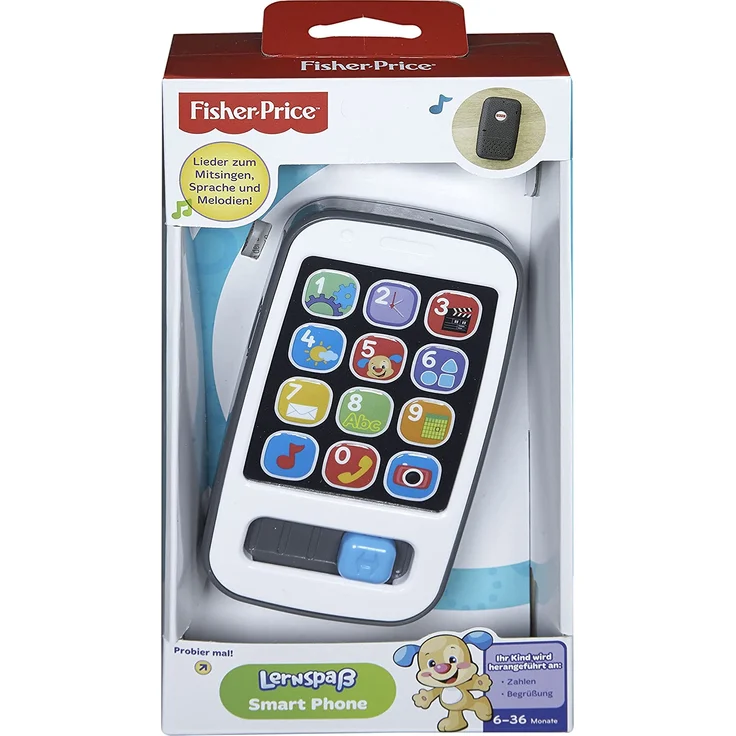 Fisher-Price BHB90 - Lernspaß Smartphone-Spielzeug, mit Liedern und Geräuschen, Babyspielzeug ab 6 Monaten – Bild 7