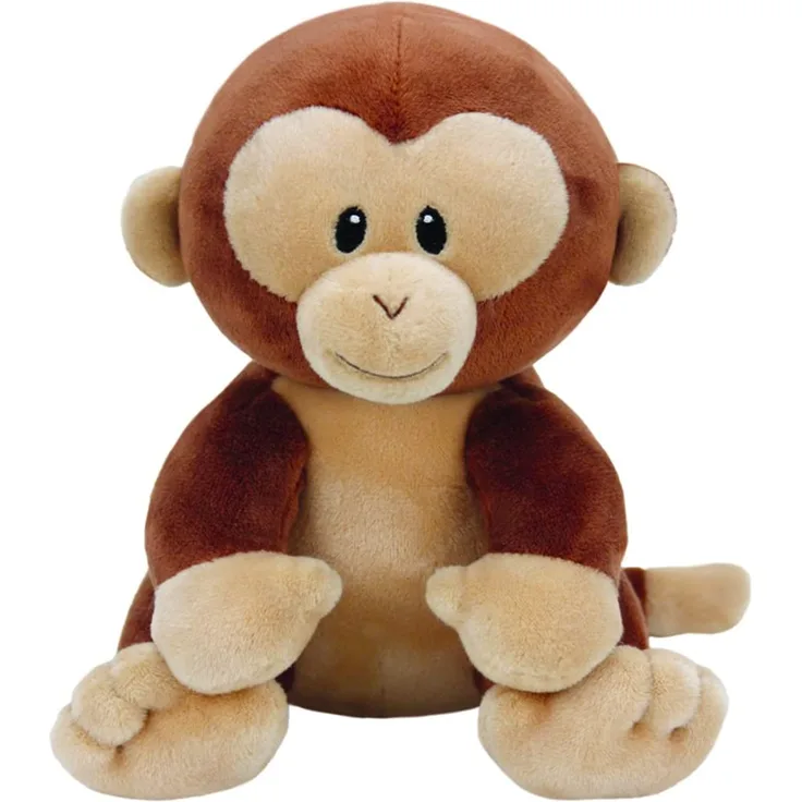 TY T32154 Monkey Baby Plüsch-Banana AFFE, 17 cm, braun