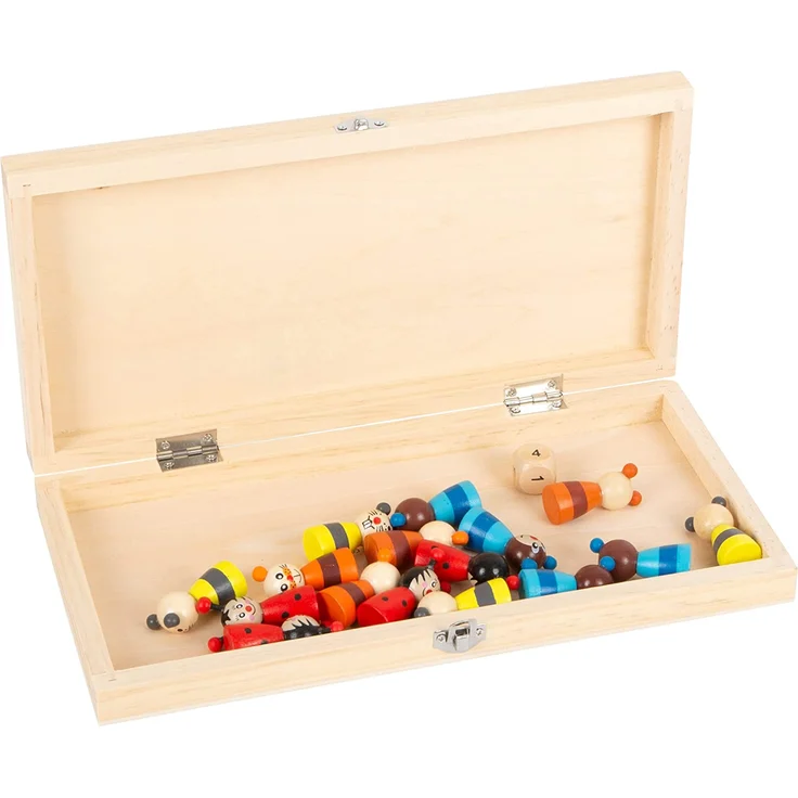 small foot 7358 Ludo "Tiere" aus Holz, Gesellschaftsspiel für Groß und Klein, mit Tierchen-Spielfiguren, ab 4 Jahren – Bild 4