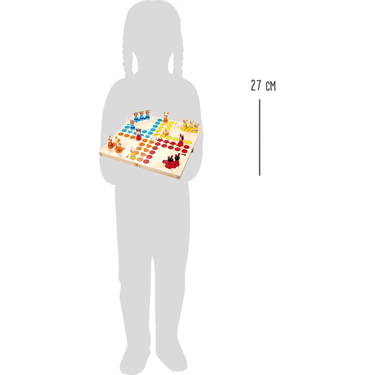 small foot 7358 Ludo "Tiere" aus Holz, Gesellschaftsspiel für Groß und Klein, mit Tierchen-Spielfiguren, ab 4 Jahren – Bild 7
