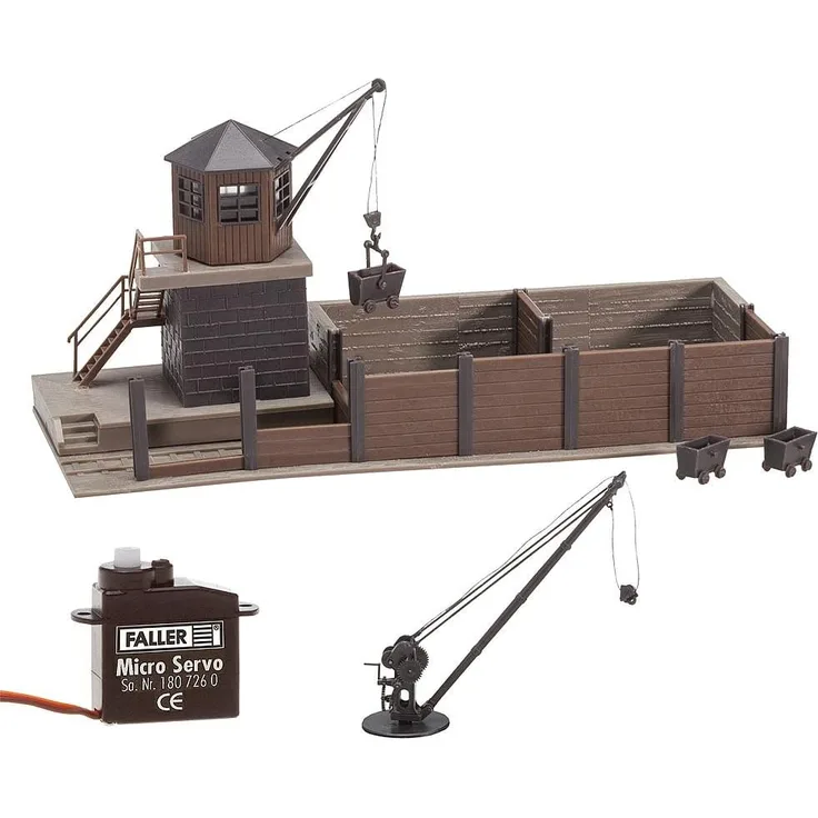 Faller 120128 H0 Kleines Bahnbetriebswerk Set mit Servoantrieb - Bausatz