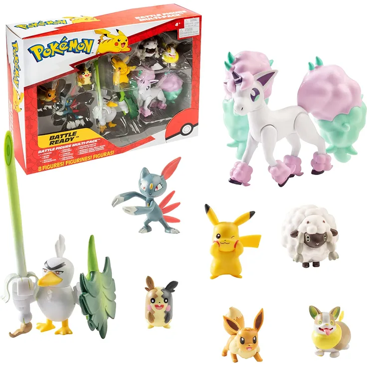 Jazwares Pokemon figure Set of 8 figures for the Pokemon battle PKW2542/PKW0185