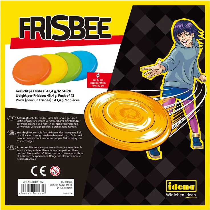Idena 40005 - Frisbee, ca. 19 cm, sortiert – Bild 3