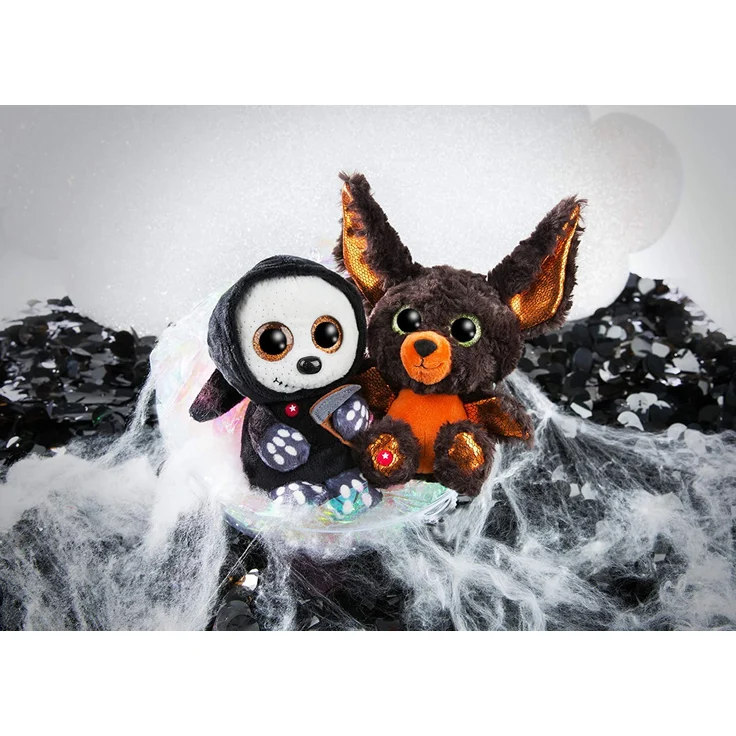 NICI 46304 Glubschis Kuscheltier Halloween Fledermaus, Flauschiges Plüschtier mit großen Glitzeraugen, süßes Stofftier für Kinder und Kuscheltierliebhaber – Bild 7